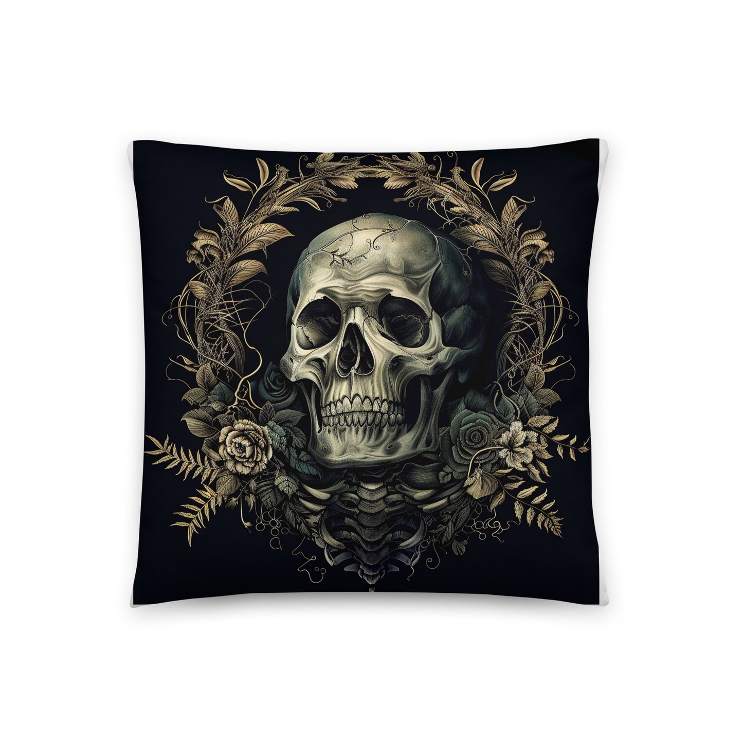 Gothic Skull Cushion